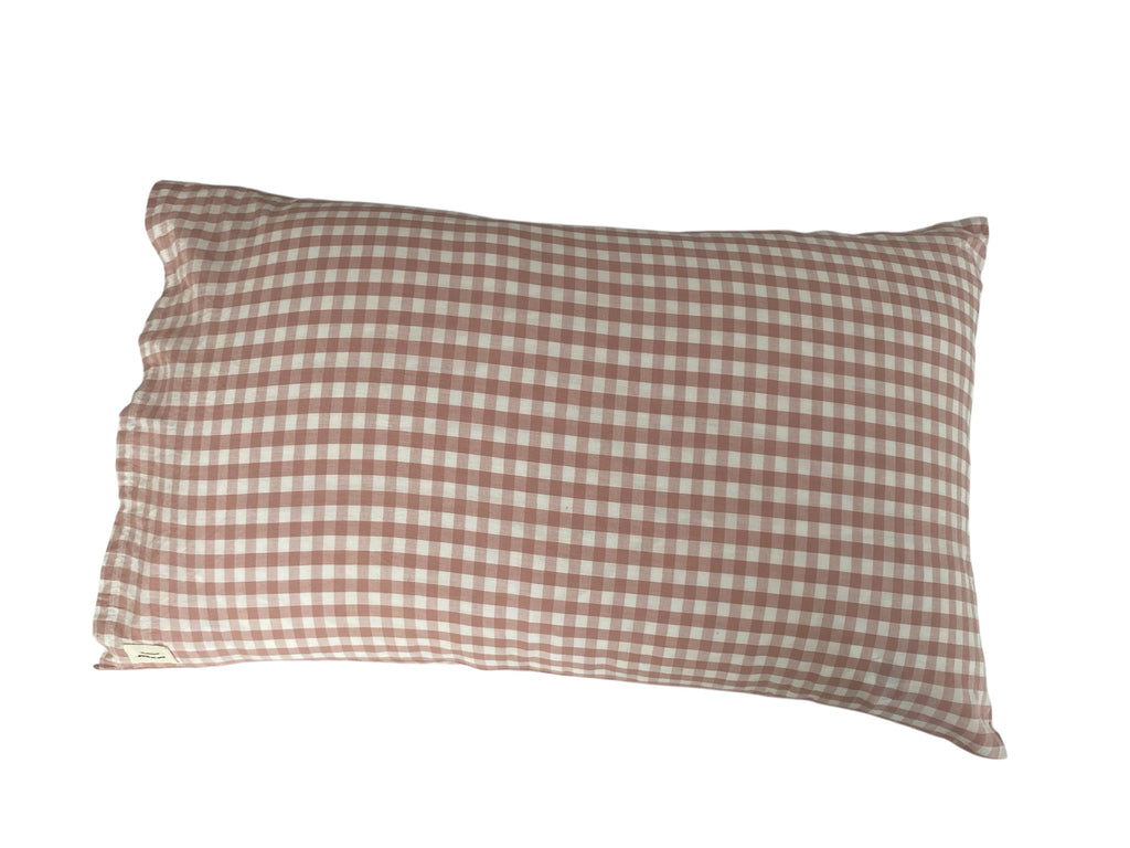 Pink Checkered Pillowcase