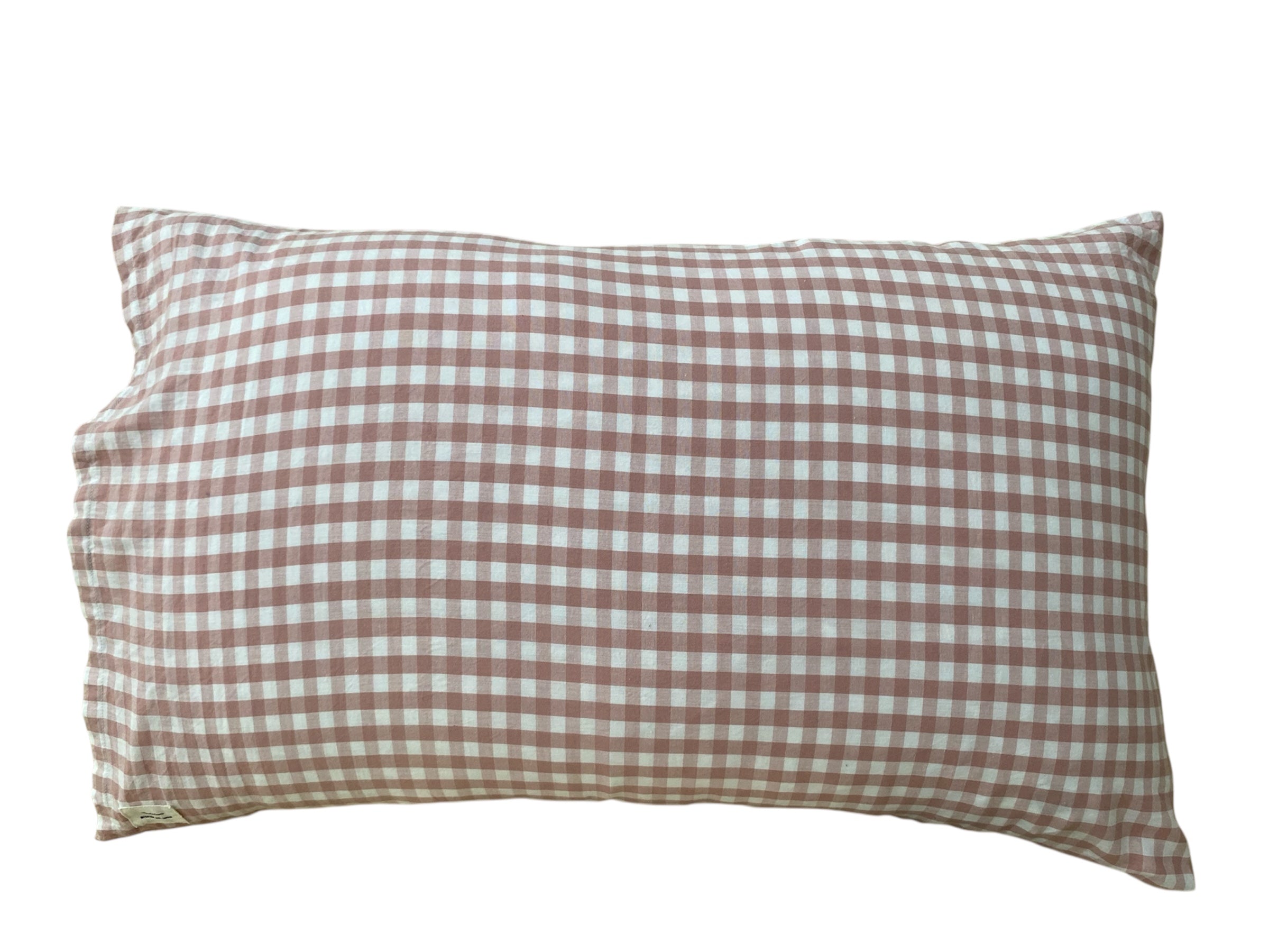 Pink Checkered Pillowcase