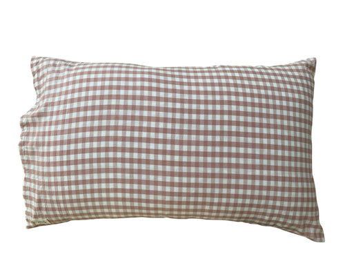 Pink Checkered Pillowcase
