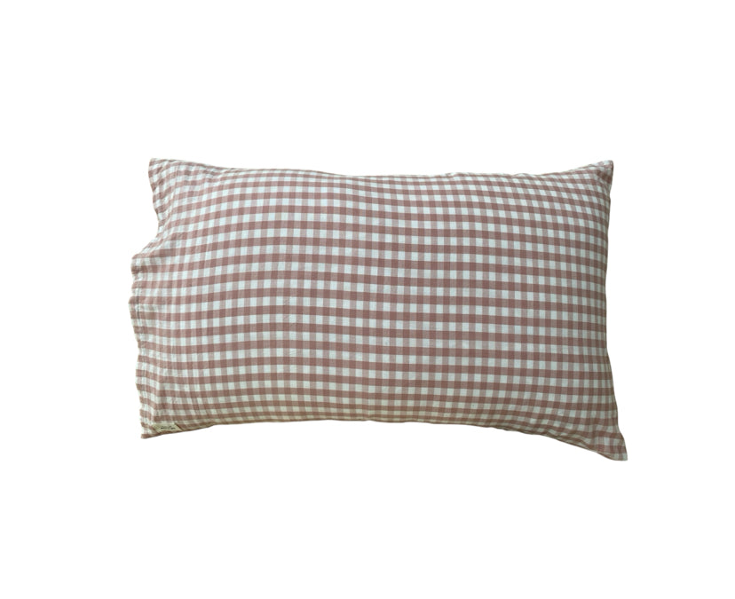 Pink Checkered Pillowcase