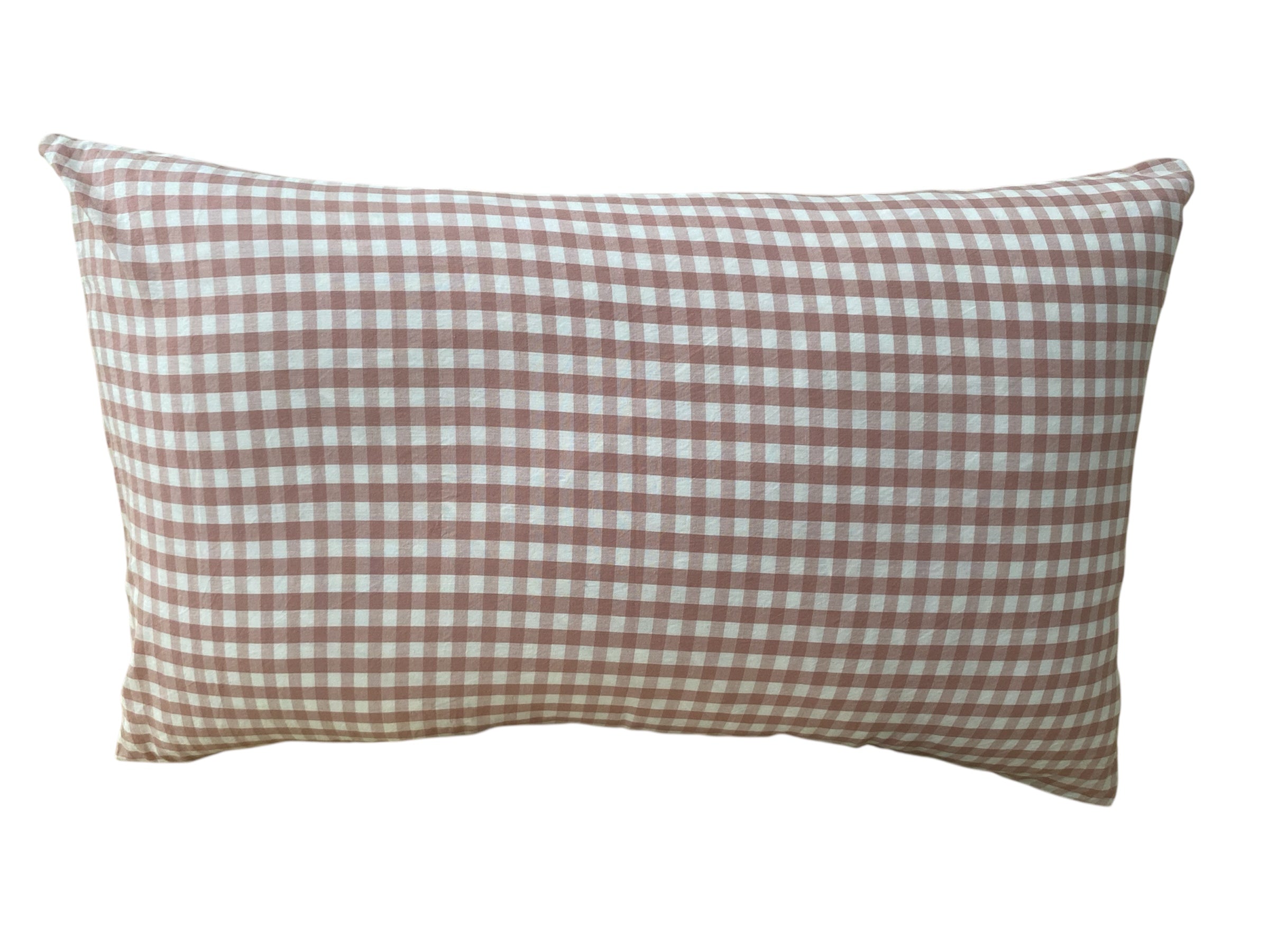 Pink Checkered Pillowcase