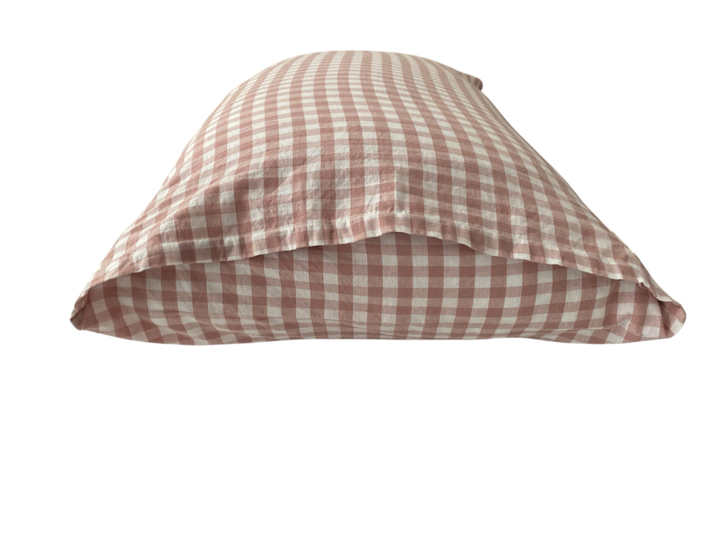 Pink Checkered Pillowcase